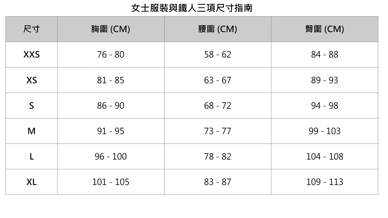 2XU女三鐵尺寸.png